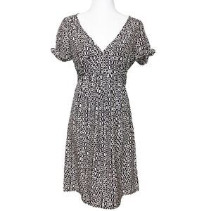 J.Crew Silk V-Neck Dress Print Size 2